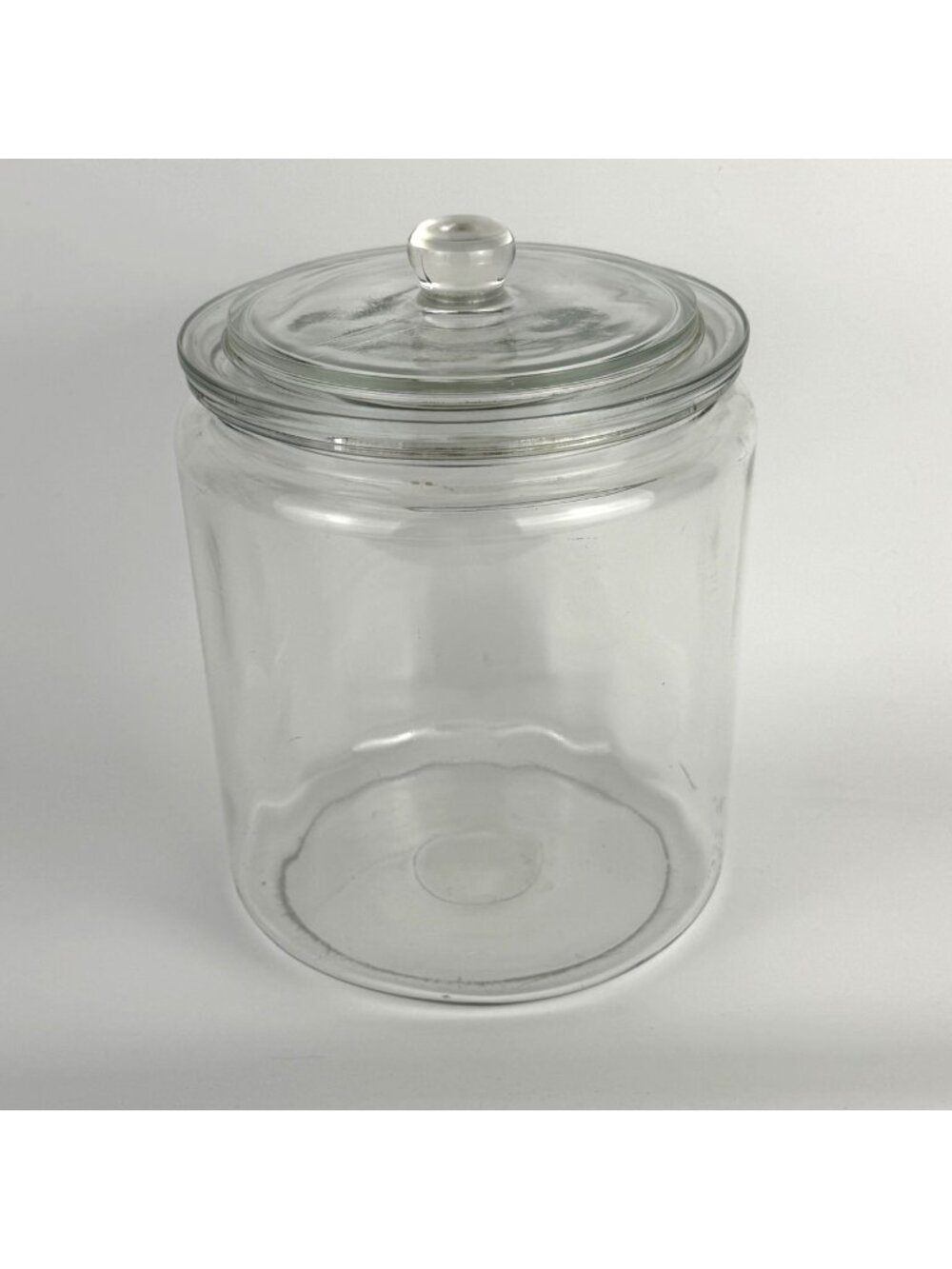 Vintage Clear Glass Apothecary Cookie Candy Storage Display Jar w/Lid